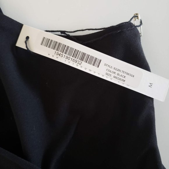 Susana Monaco Hankerchief Wrap Cami Top in Black - Picture 2 of 4